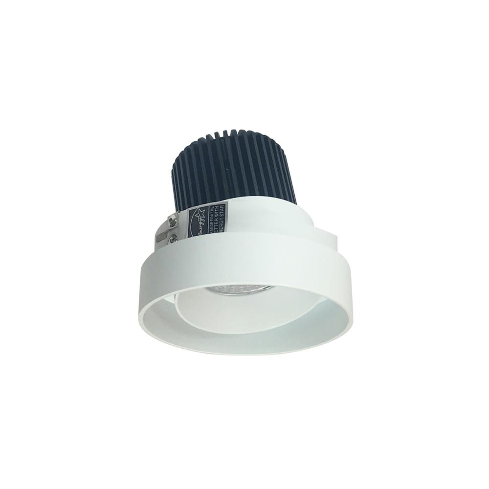 4" Iolite LED Round Trimless Adjustable, 1000lm / 14W, 2700K, Matte Powder White Adjustable /