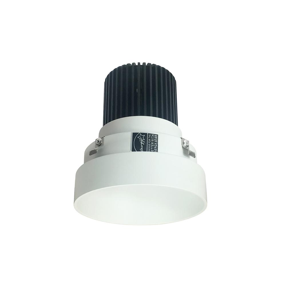 4" Iolite LED Round Trimless Downlight, 10-Degree Optic, 850lm / 12W, 3500K, Matte Powder White