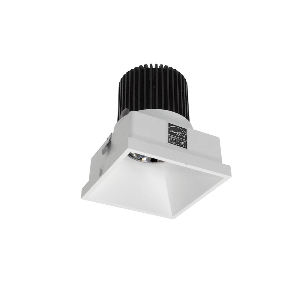 4" Iolite LED Square Trimless Downlight, 10-Degree Optic, 850lm / 12W, 2700K, Matte Powder White