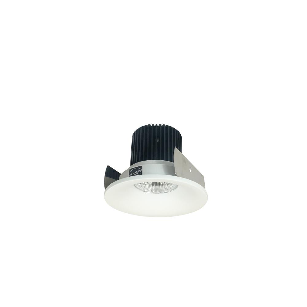 2" Iolite LED Round Bullnose, 1000lm / 14W, 5000K, Matte Powder White Finish