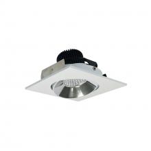 Nora NIO-4SC35XCMPW/10 - 4" Iolite LED Square Adjustable Cone Reflector, 1000lm / 14W, 3500K, Specular Clear Reflector /