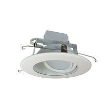 Nora NLCBC-66940XMPW - 6" Cobalt Adjustable LED Retrofit, 1200lm / 14W, 4000K, Matte Powder White Reflector / Matte