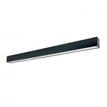 Nora NLUD-4334B/EM - 4' L-Line LED Indirect/Direct Linear, 6152lm / Selectable CCT, Black Finish, with EM