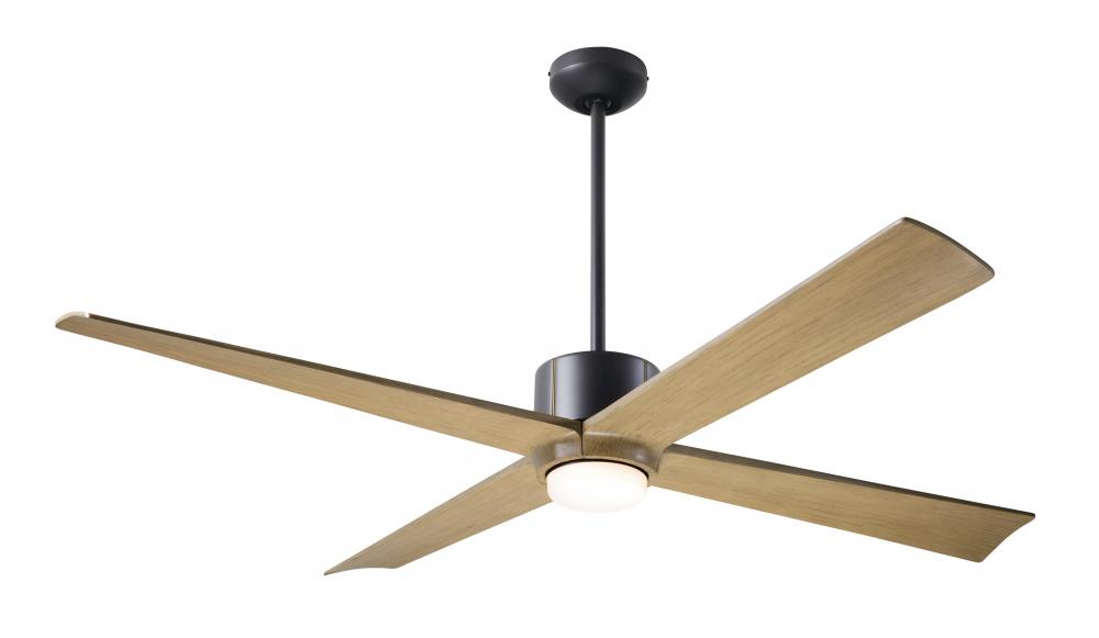 Nouveau DC Fan; Dark Bronze Finish w/ Brass; 56" Maple Blades; 17W LED; Remote Control