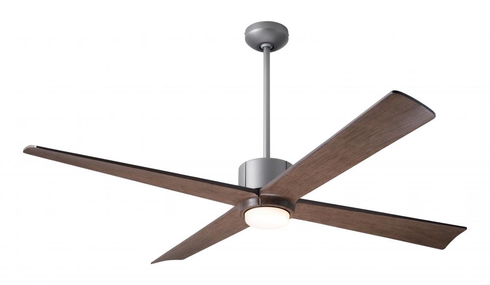 Nouveau DC Fan; Graphite Finish w/ Matte Black; 56" Mahogany Blades; 17W LED