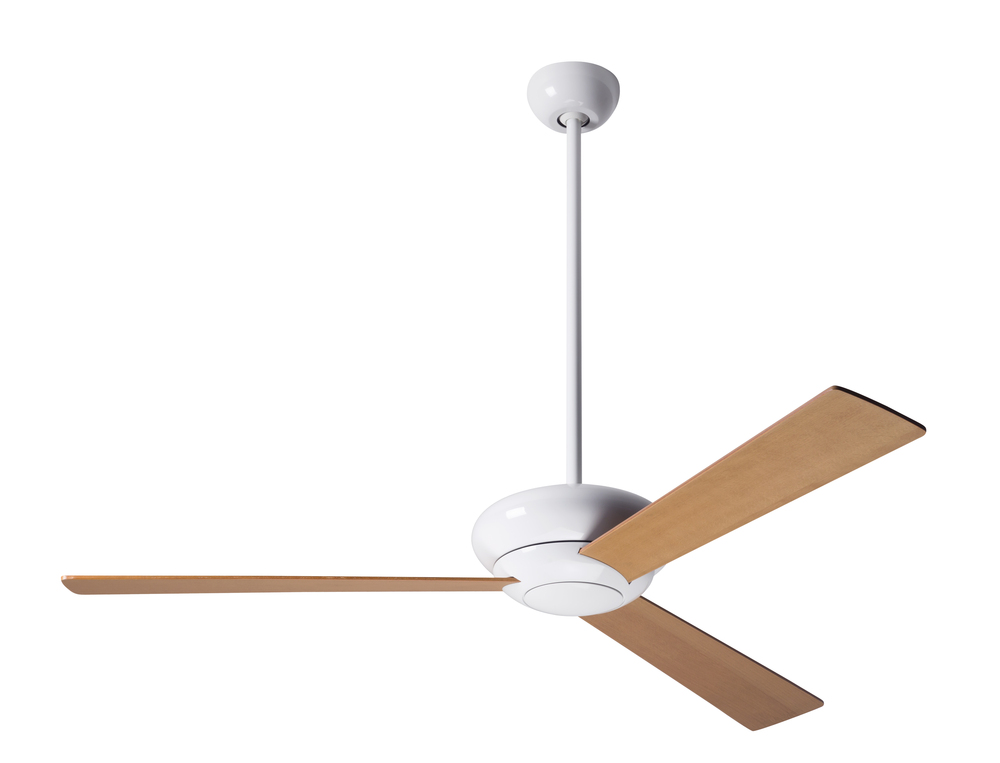 Altus Fan; Gloss White Finish; 42" Maple Blades; No Light; Fan Speed Control