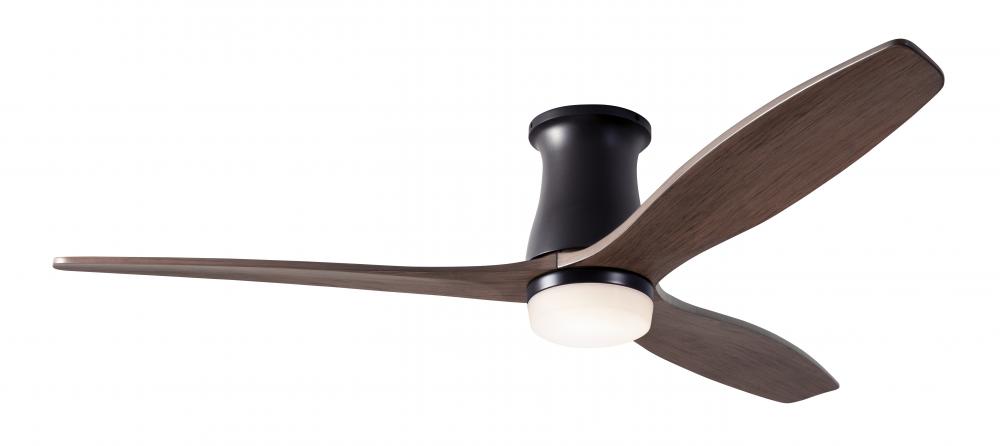 Arbor Flush DC Fan; Dark Bronze Finish; 54" Mahogany Blades; 17W LED; Remote Control