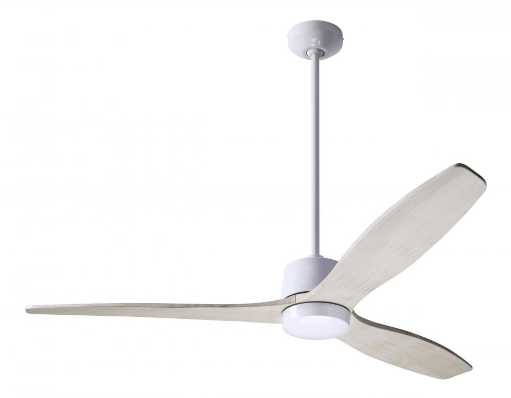 Arbor DC Fan; Gloss White Finish; 54" Whitewash Blades; No Light; Wall/Remote Combo Control