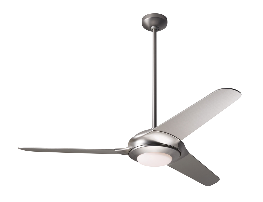 Flow Fan; Matte Nickel Finish; 52" White Blades; 20W LED; Fan Speed and Light Control (2-wire)