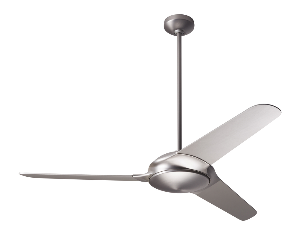 Flow Fan; Matte Nickel Finish; 52" Nickel Blades; No Light; Wall Control with Remote Handset (2-