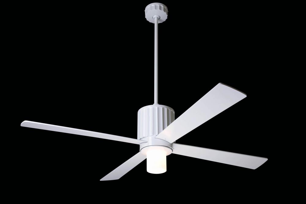 Flute Fan; Gloss White Finish; 42" White Blades; 75W G9 Halogen; No Control