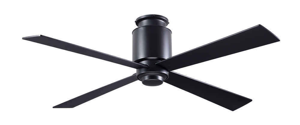 Lapa Flush Fan; Dark Bronze Finish; 50" Nickel Blades; No Light; Fan Speed and Light Control (3-