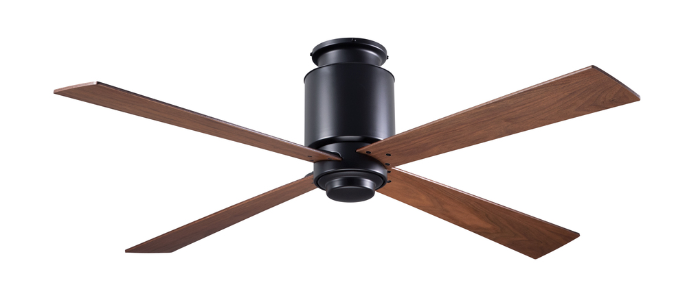 Lapa Flush Fan; Dark Bronze Finish; 50" Mahogany Blades; No Light; Fan Speed Control