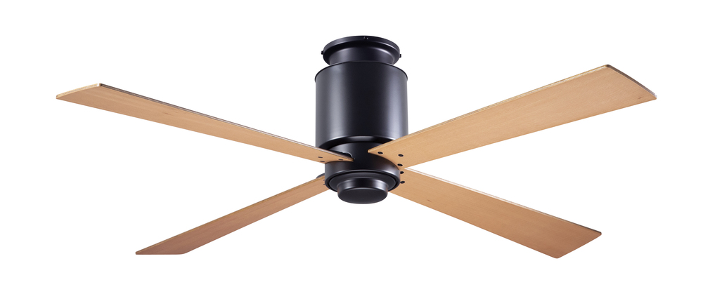 Lapa Flush Fan; Dark Bronze Finish; 50" Maple Blades; No Light; Fan Speed and Light Control (3-w