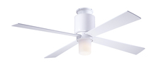 Modern Fan Co. LAP-FM-GW-50-NK-552-002 - Lapa Flush Fan; Gloss White Finish; 50" Nickel Blades; 17W LED; Fan Speed and Light Control (3-w