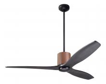 Modern Fan Co. LLX-DBTA-54-EB-NL-RC - LeatherLuxe DC Fan; Dark Bronze Finish with Tan Leather; 54" Ebony Blades; No Light; Remote Cont