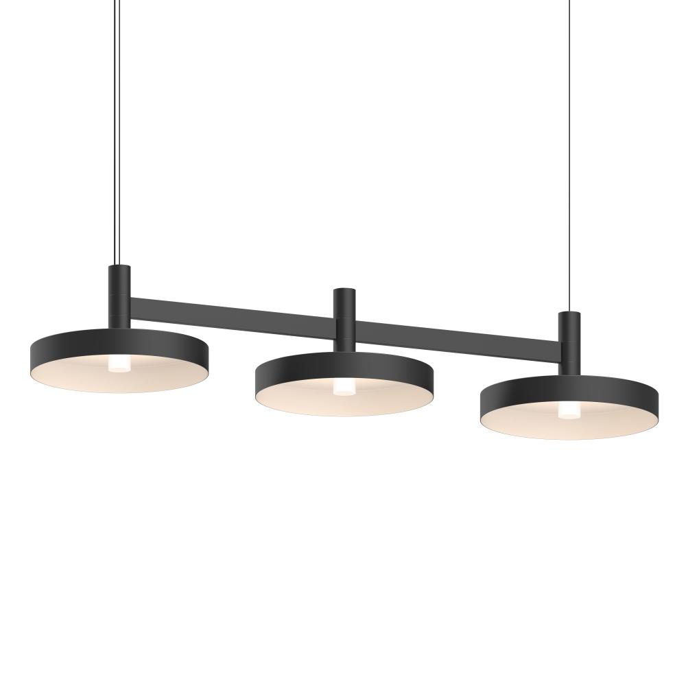 3-Light Linear Pendant w/Pan Shades