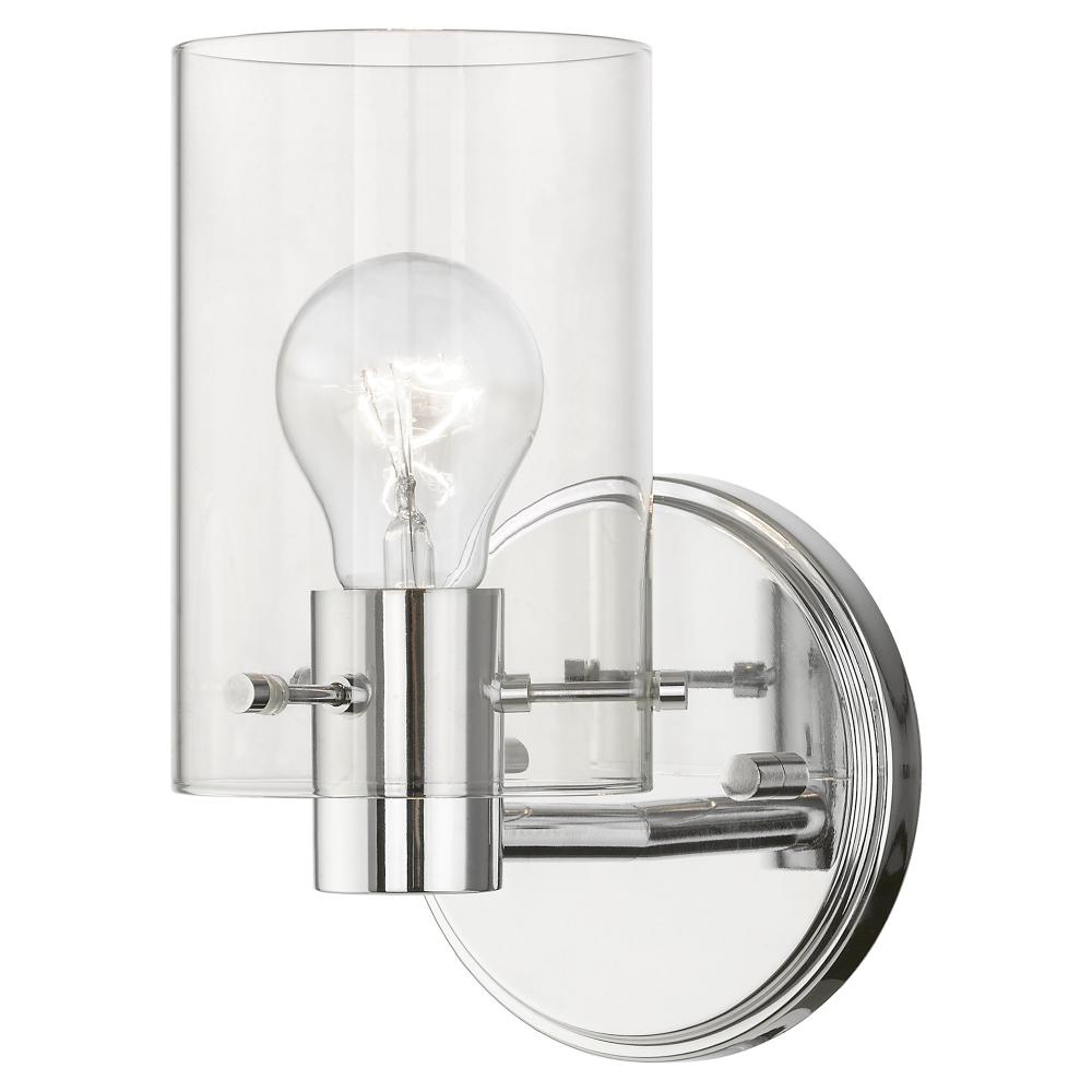 1 Light Polished Chrome Single Sconce