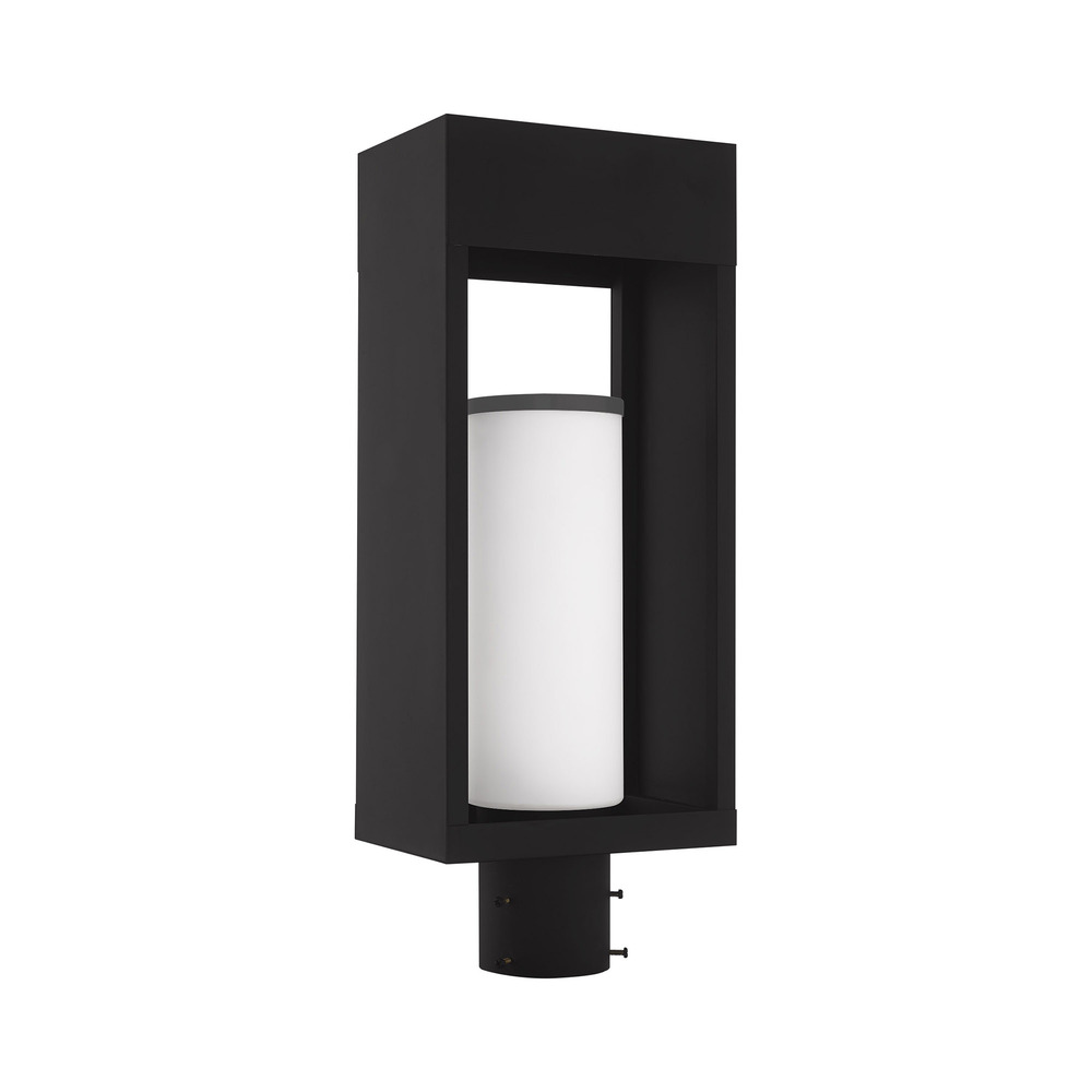 1 Lt Black Outdoor Post Top Lantern