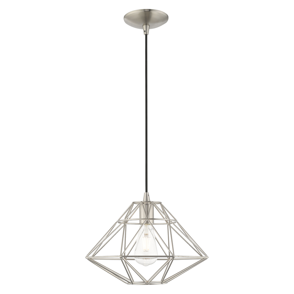 1 Lt Brushed Nickel Mini Pendant