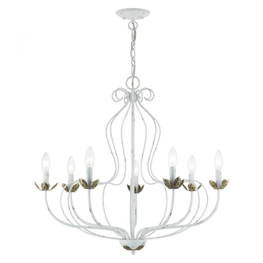 7 Light Antique White Chandelier