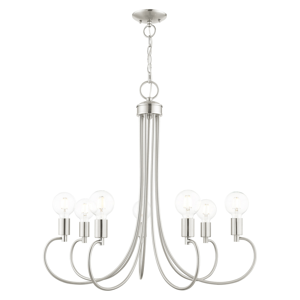 7 Lt Brushed Nickel Chandelier