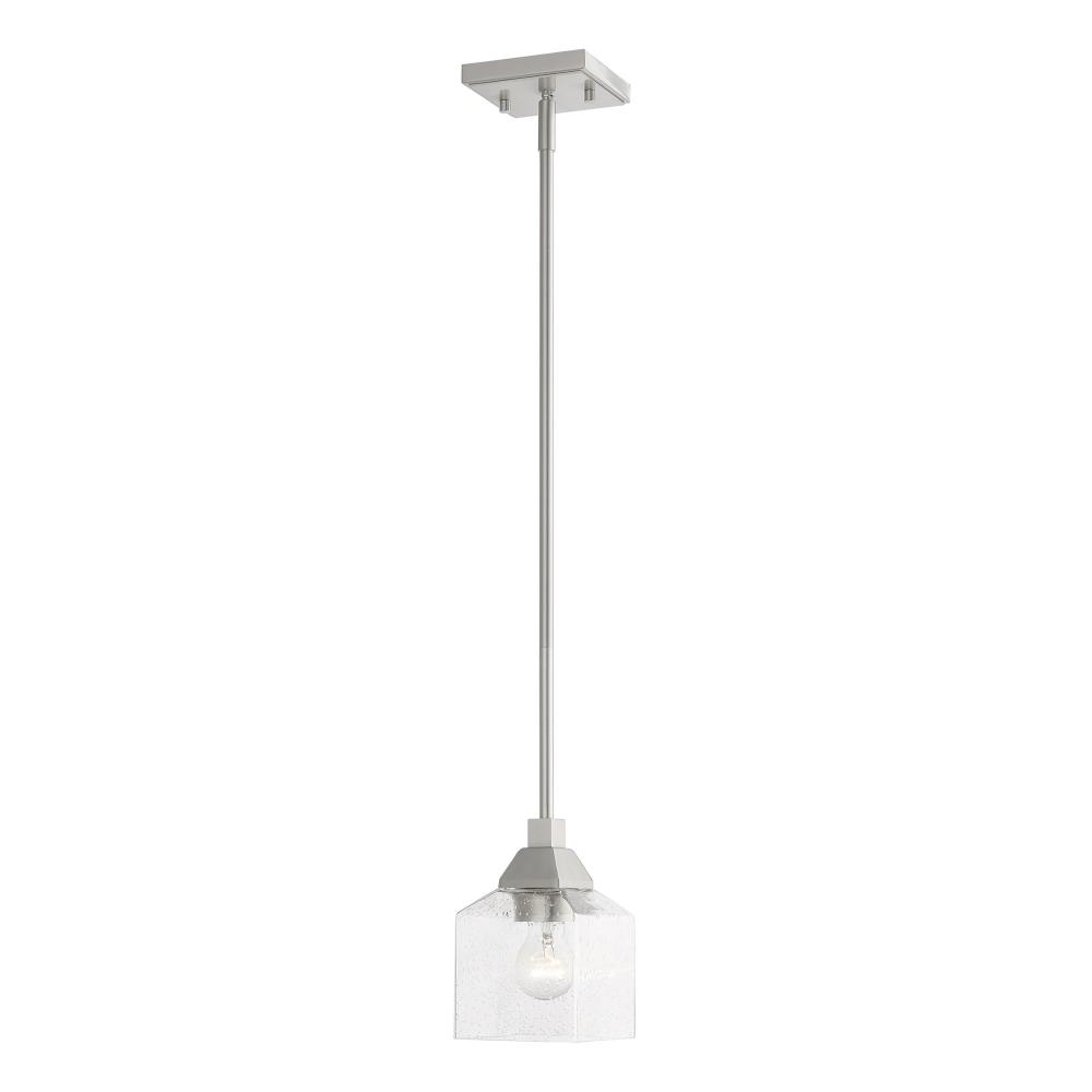 1 Light Brushed Nickel Mini Pendant