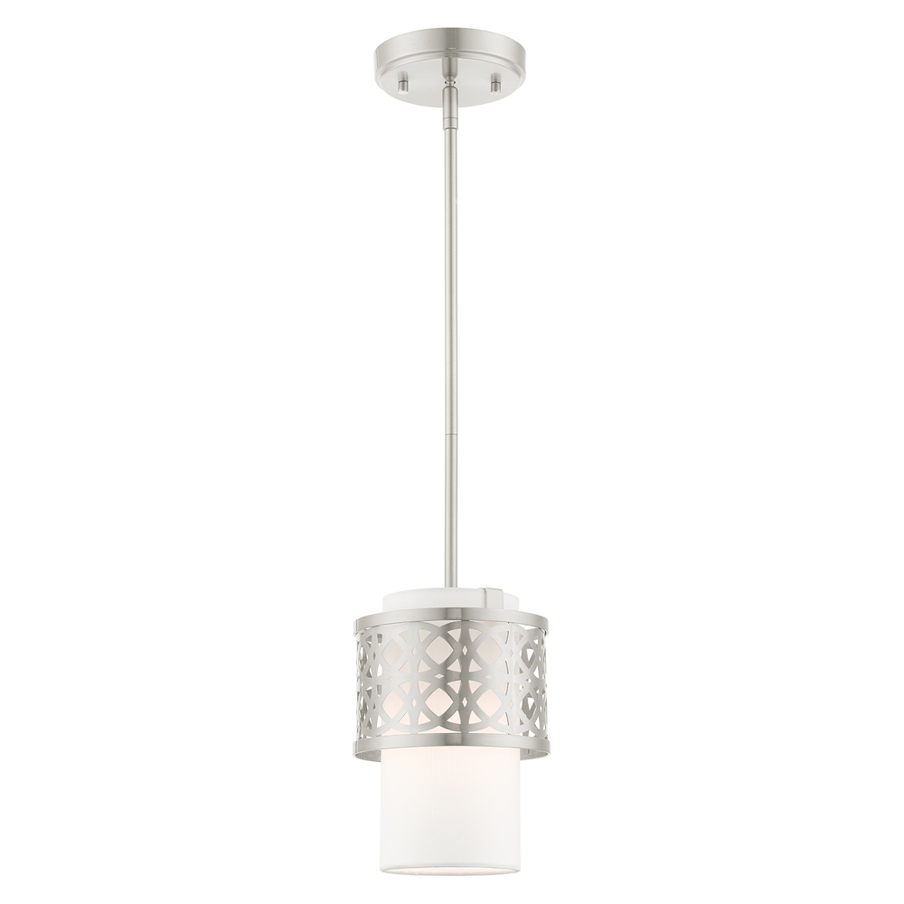 1 Lt Brushed Nickel Mini Pendant