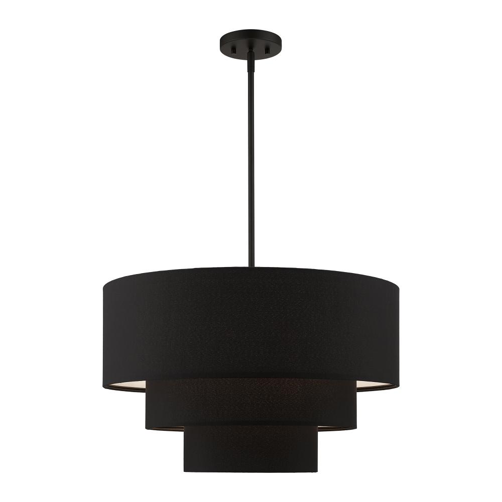 4 Light Black Pendant Chandelier