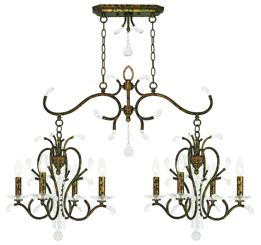 4 Light + 4 Light VBR Linear Chandelier