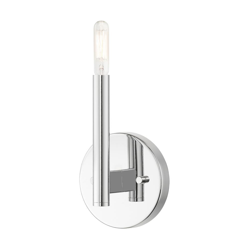 1 Light Polished Chrome ADA Sconce