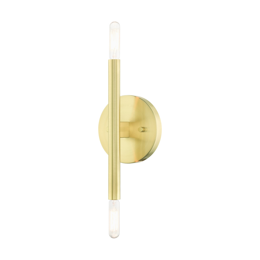 2 Lt Satin Brass ADA Sconce