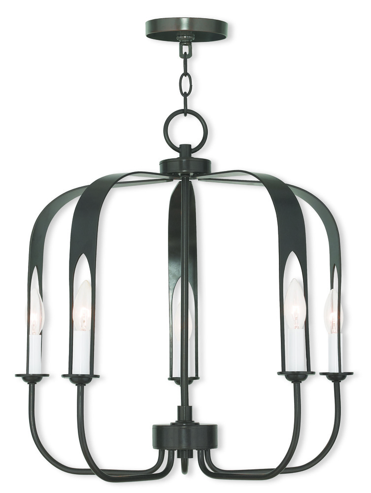 5 Light English Bronze Chandelier