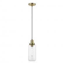 Livex Lighting 40614-01 - 1 Light Antique Brass Mini Pendant