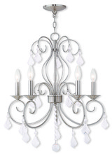 Livex Lighting 50765-91 - 5 Light Brushed Nickel Chandelier