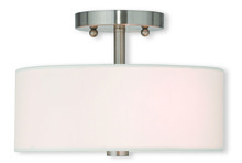 Livex Lighting 51052-91 - 2 Light Brushed Nickel Ceiling Mount