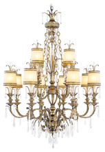 Livex Lighting 8809-65 - 12 Light Vintage Gold Leaf Chandelier