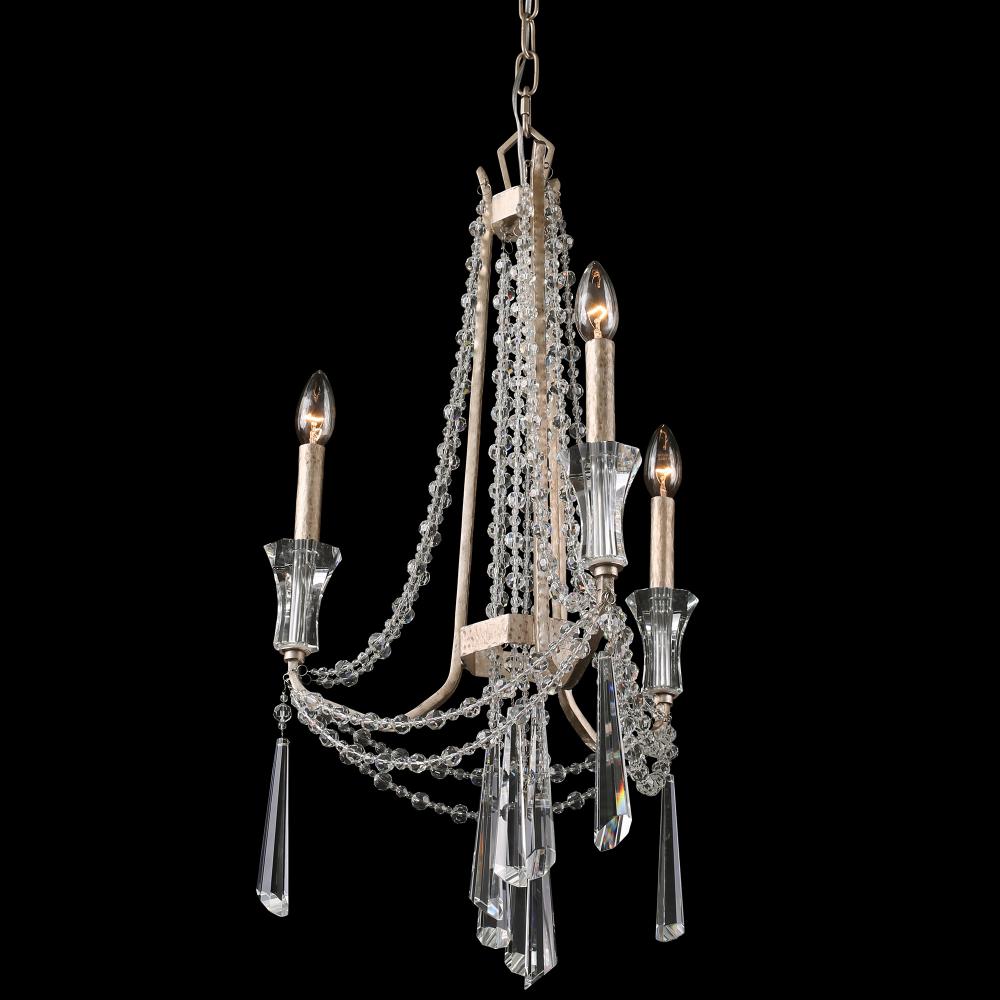 Barcelona 3-Lt Crystal Chandelier - Transcend Silver