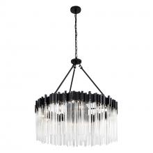 Varaluz 309P12MBFG - Matrix 12-Lt Pendant - Matte Black/French Gold