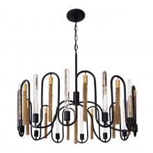 Varaluz 354P12MBAG - Darden 12-Lt Pendant - Matte Black/Antique Gold