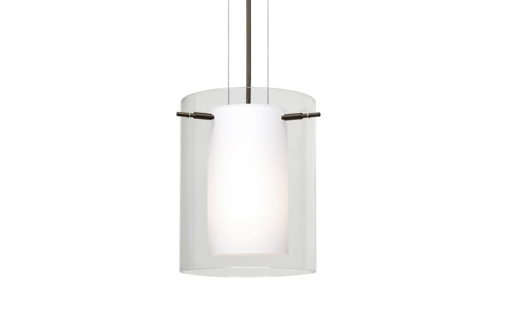 Besa Pahu 8 LED Pendant 1Kg Clear/Opal Bronze 1x11W LED