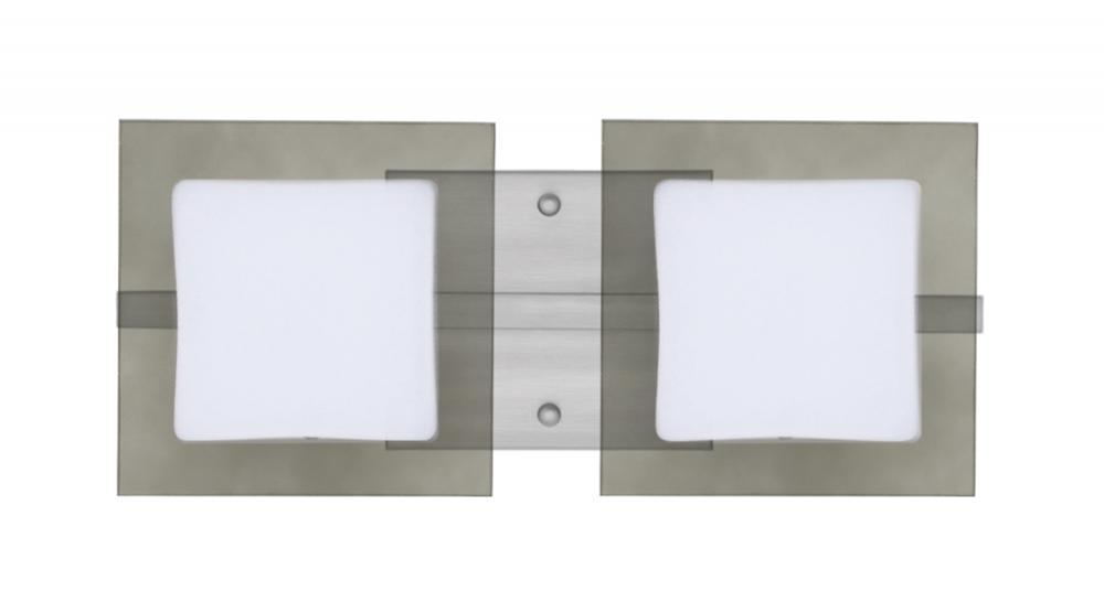 Besa Wall Alex Satin Nickel Opal/Smoke 2x50W G9