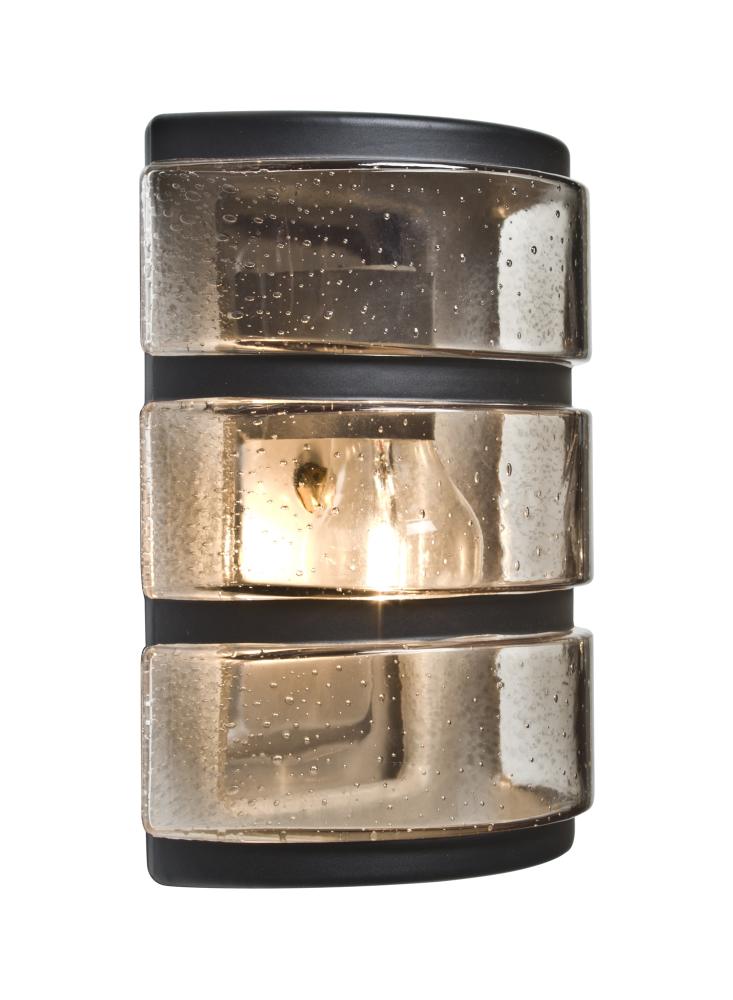 Costaluz, 3534 Series Wall Sconce, Black/Smoke Bubble, 1x75W Medium base