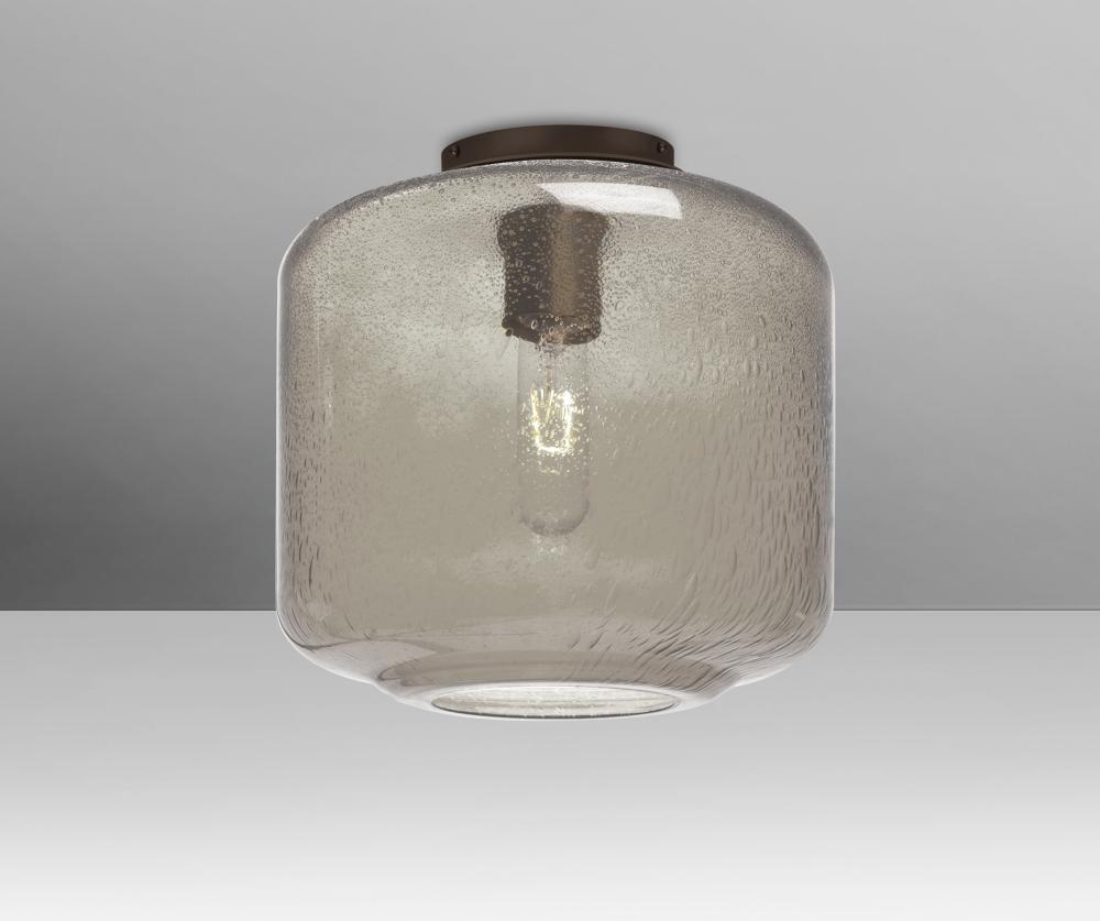 Besa Niles 10 Ceiling, Smoke Bubble, Bronze Finish, 1x60W T10