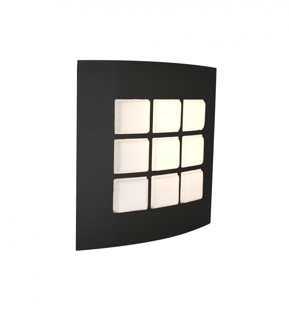 Besa, Quad 10 Sconce, Opal/Black, 1x9W LED