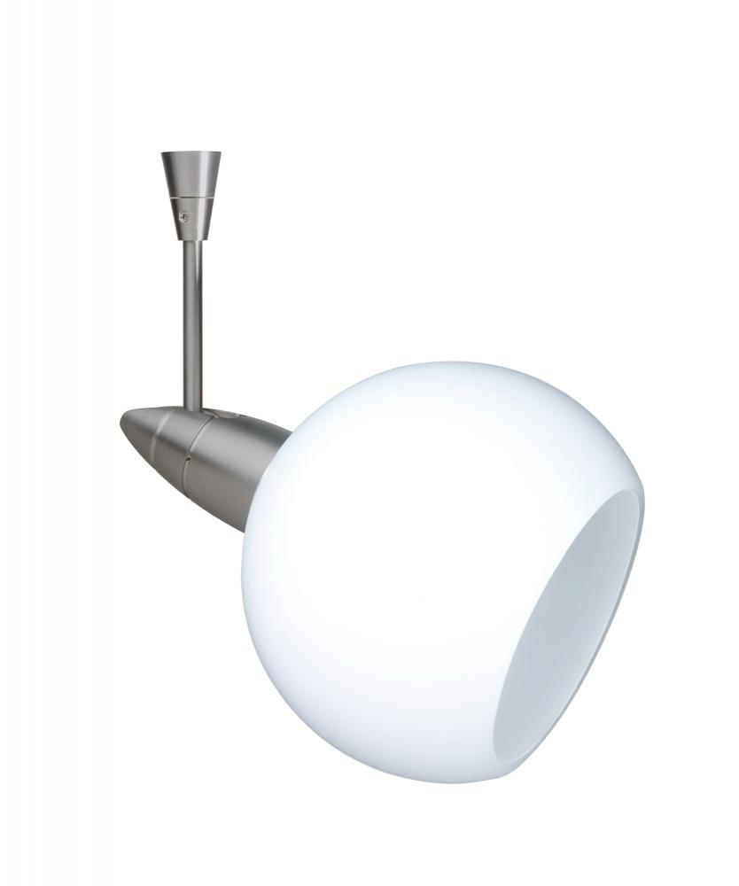 Besa Spotlight With 12" Stem Palla 3 Satin Nickel Opal Matte 1x35W Halogen Mr11