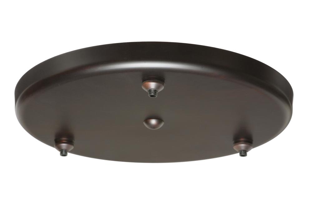 Besa 3-Light Large Round 12V LED Multiport Canopy, Bronze