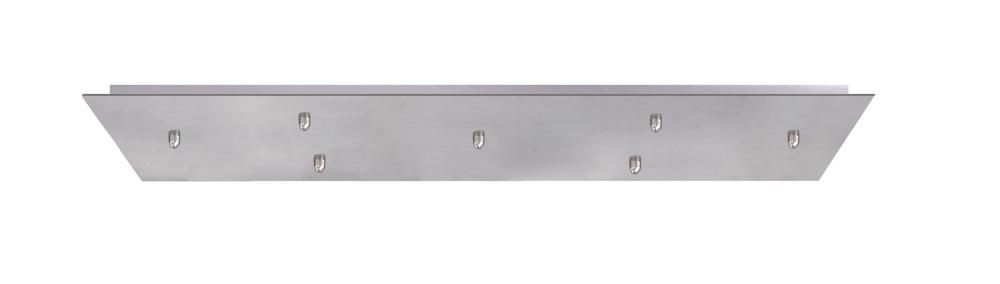 Besa 7-Light Bar 12V LED Multiport Canopy, Satin Nickel