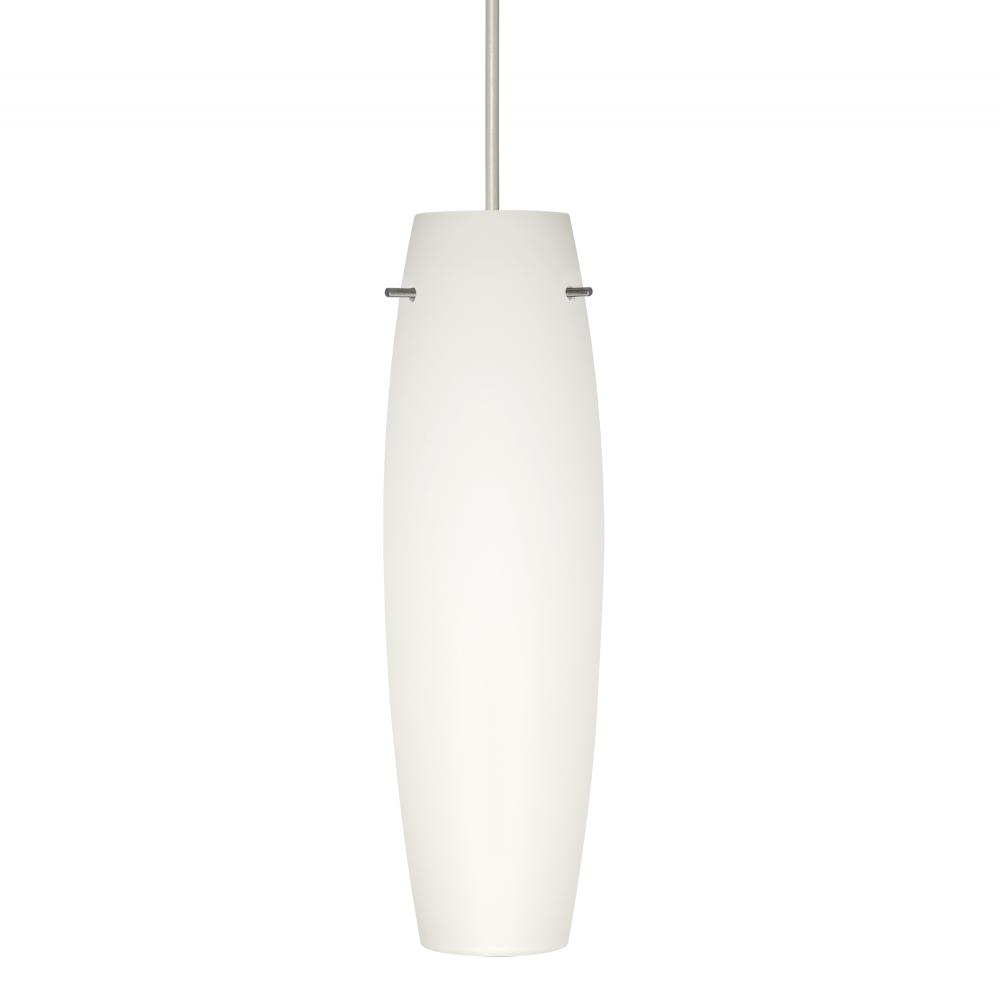 Besa Tu Tu Pendant for Multiport Canopy, Opal Matte, Satin Nickel, 1x5W LED