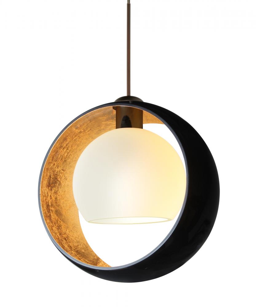 Besa Pendant Pogo Bronze Black/Inner Gold 1x5W LED